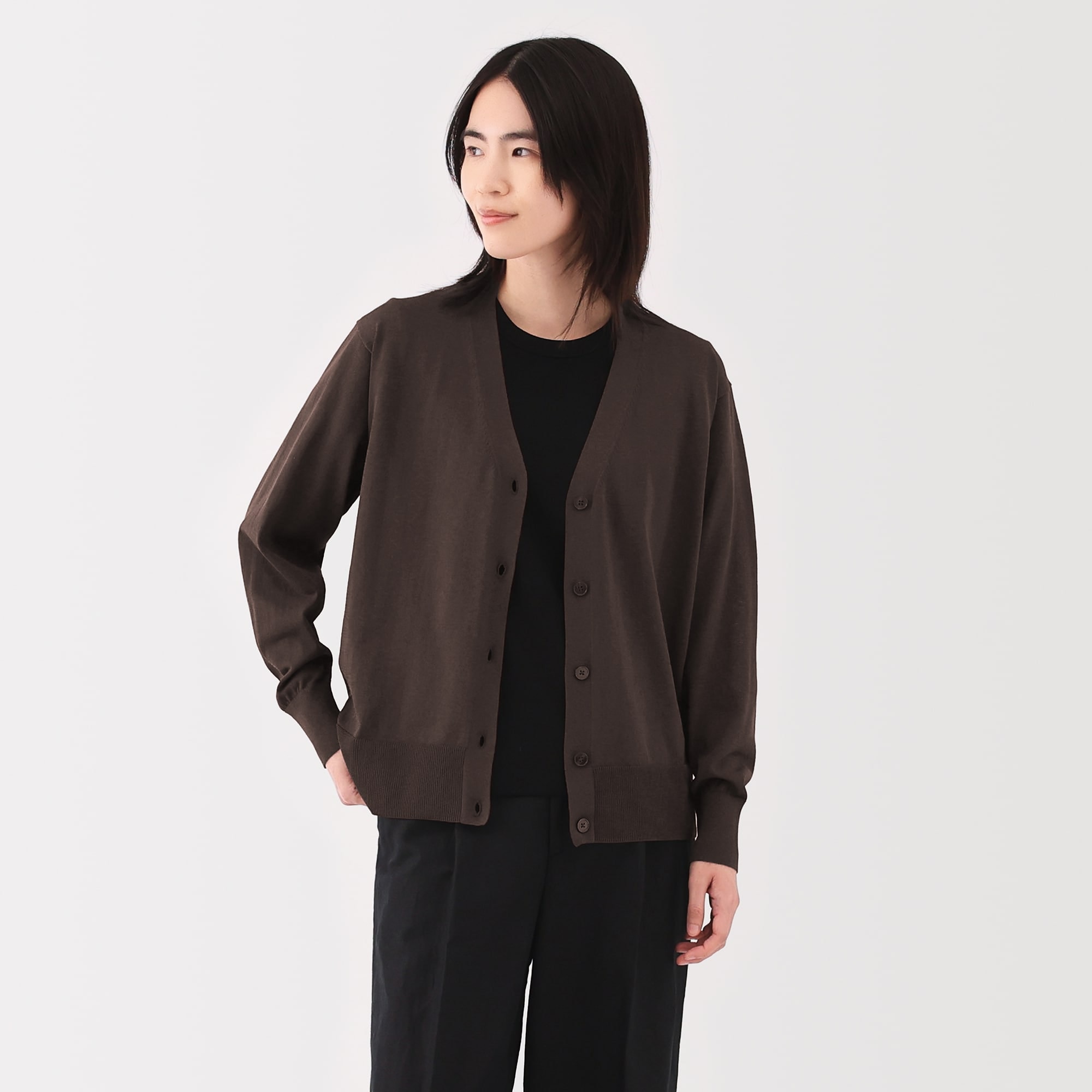 婦人　ＵＶカットライトニットＶネックカーディガン