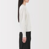 婦人　ＵＶカット強撚コットンクルーネックカーディガン