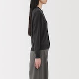 婦人　ＵＶカット強撚コットンクルーネックカーディガン