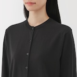 婦人　ＵＶカット強撚コットンクルーネックカーディガン