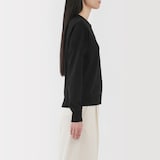 婦人　ＵＶカット強撚コットンクルーネックカーディガン