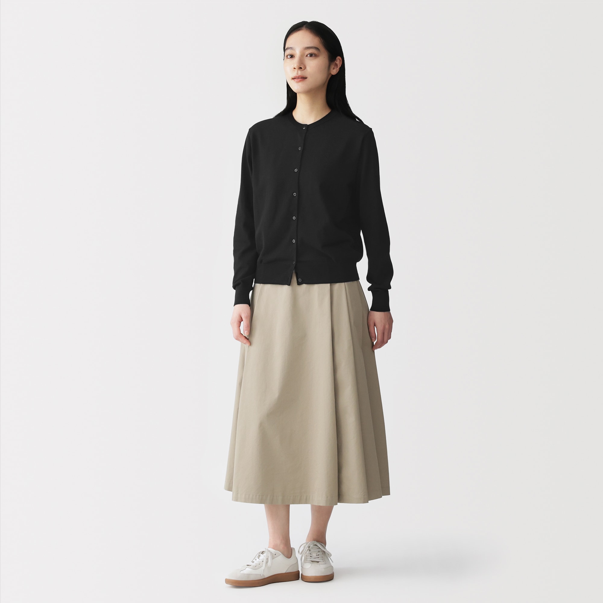 婦人 UVカット強撚コットンクルーネックカーディガン | 無印良品