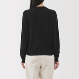 婦人　ＵＶカット強撚コットンクルーネックカーディガン