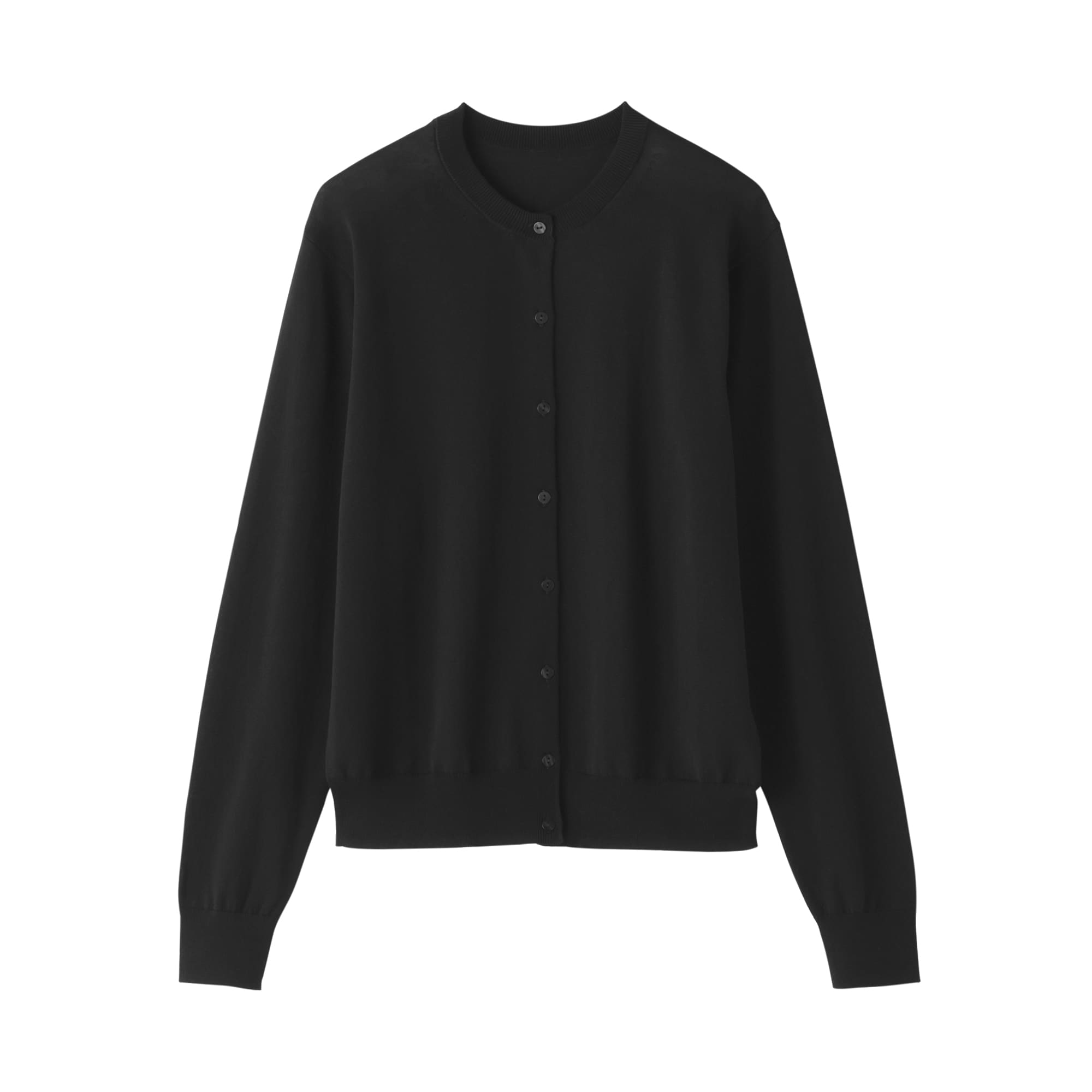 婦人　ＵＶカット強撚コットンクルーネックカーディガン