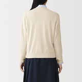 婦人　ＵＶカット強撚コットンクルーネックカーディガン