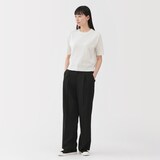 婦人　ＵＶカット強撚コットン五分袖セーター