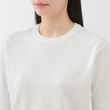 婦人　ＵＶカット強撚コットン五分袖セーター