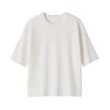 婦人　ＵＶカット強撚コットン五分袖セーター