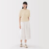 婦人　ＵＶカット強撚コットン五分袖セーター