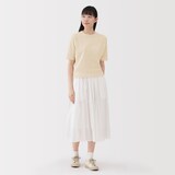 婦人　ＵＶカット強撚コットン五分袖セーター