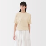 婦人　ＵＶカット強撚コットン五分袖セーター