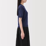 婦人　ＵＶカット強撚コットン五分袖セーター