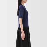 婦人　ＵＶカット強撚コットン五分袖セーター