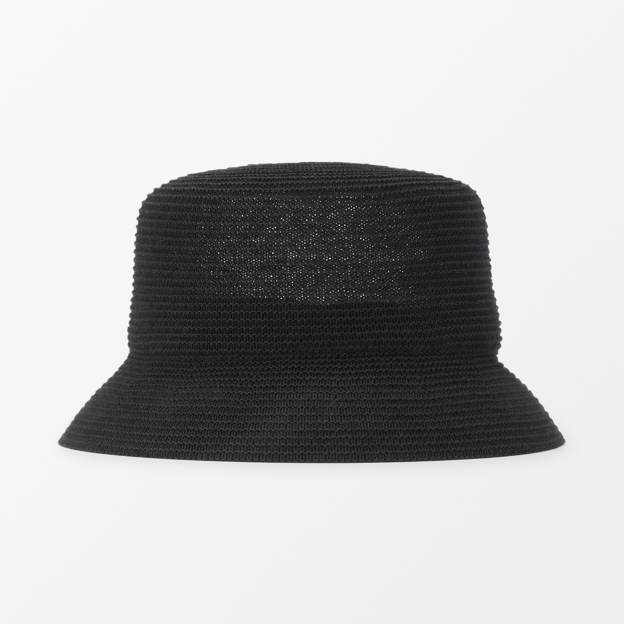リネン混　ニット　バケットハット