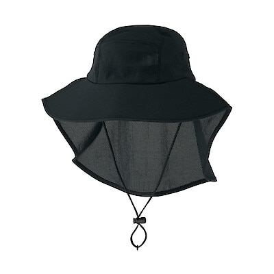 風を通す　ちいさくまとまる　日除け付きハット