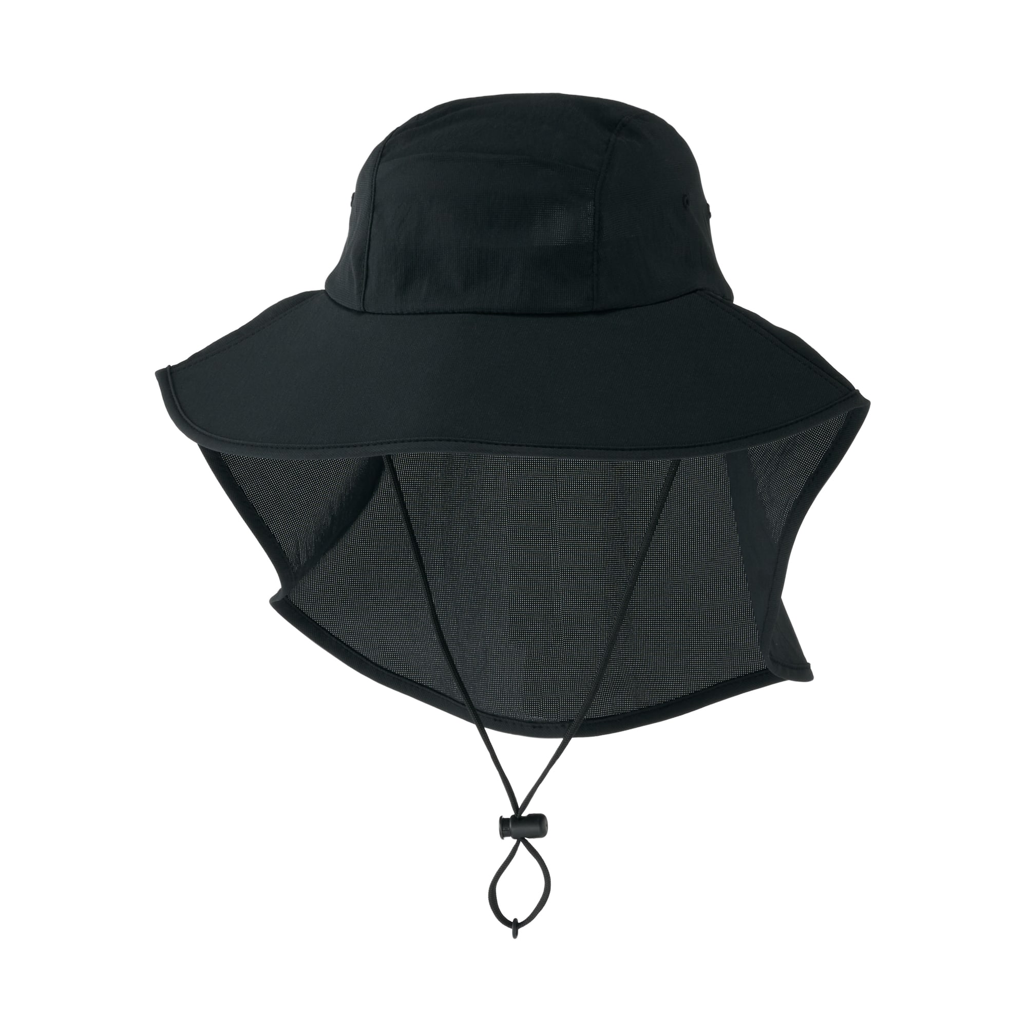 風を通す　ちいさくまとまる　日除け付きハット