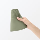 風を通す　ちいさくまとまる　日除け付きハット