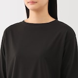 婦人　天竺編みボートネック七分袖Ｔシャツ
