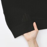 婦人　強撚コットンメッシュフレンチスリーブセーター