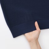 婦人　強撚コットンメッシュフレンチスリーブセーター