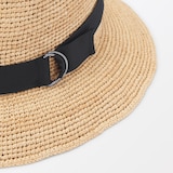 ラフィア　たためる　中折れ帽子