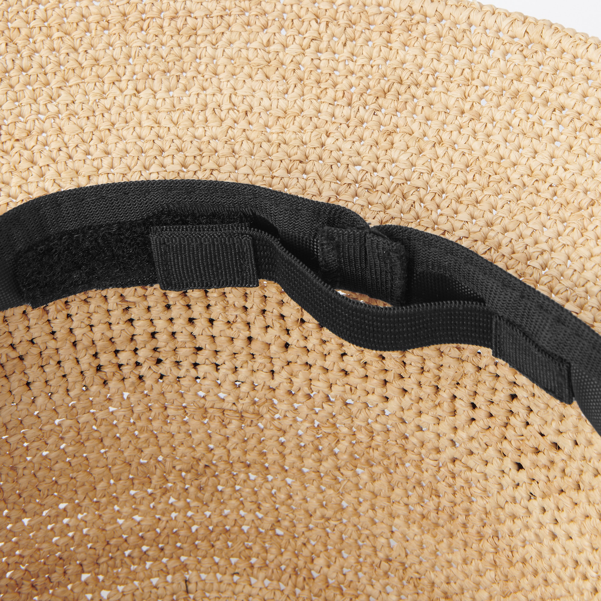 ラフィア　たためる　中折れ帽子