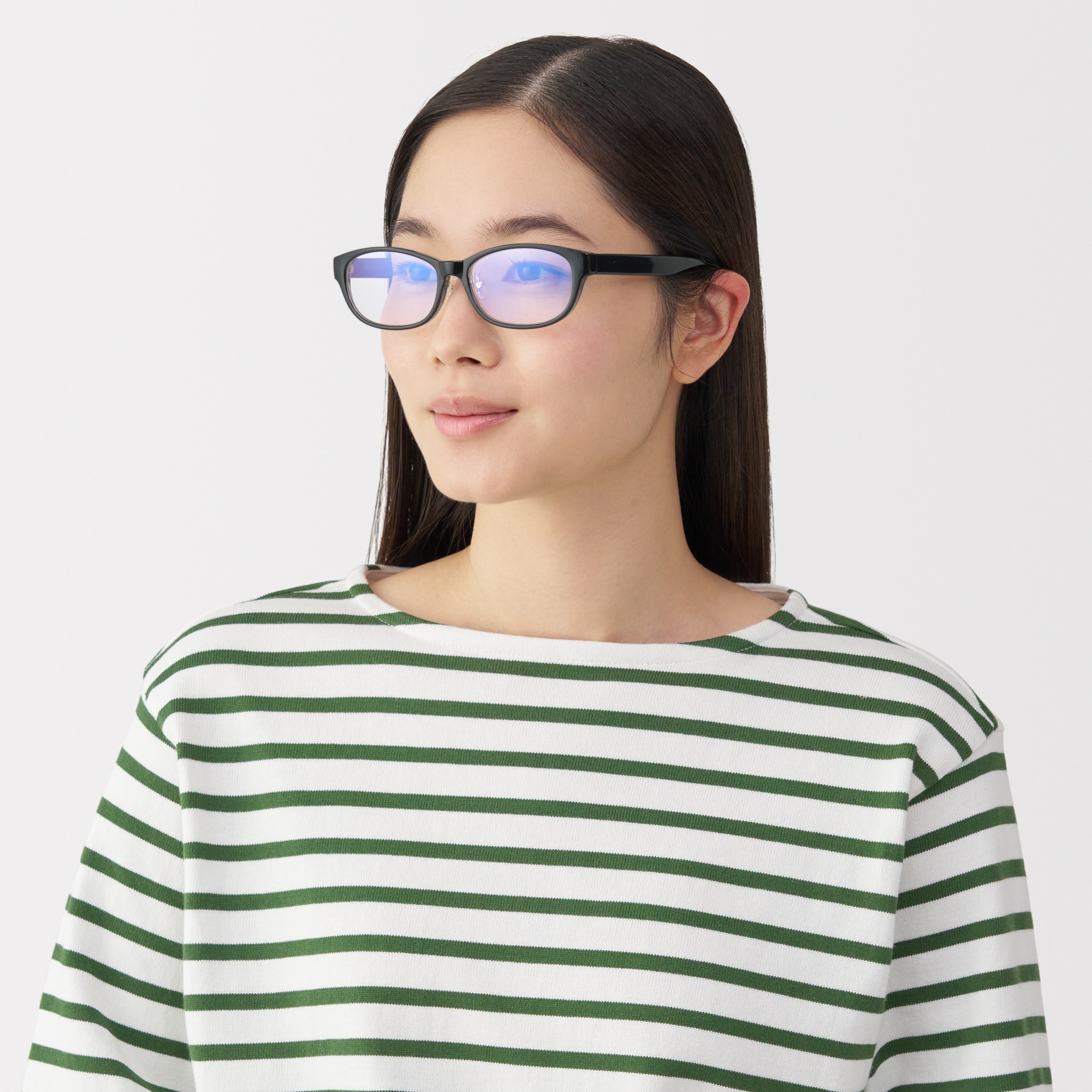 ブルーライト対応　オーバル型サングラス