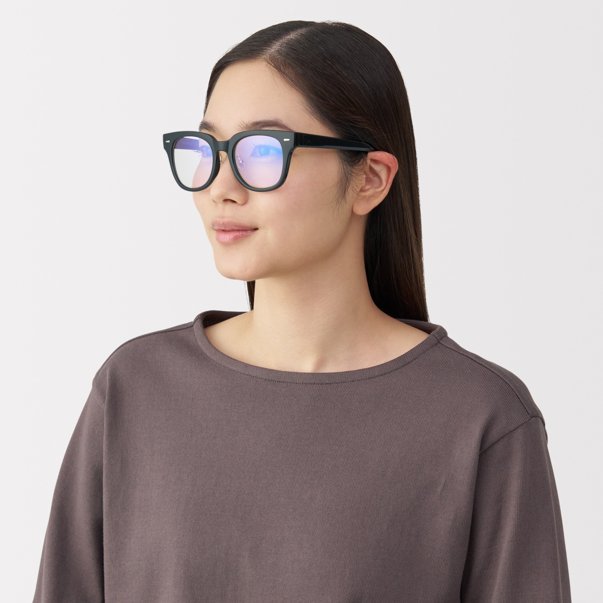 ブルーライト対応　ウェリントン型サングラス