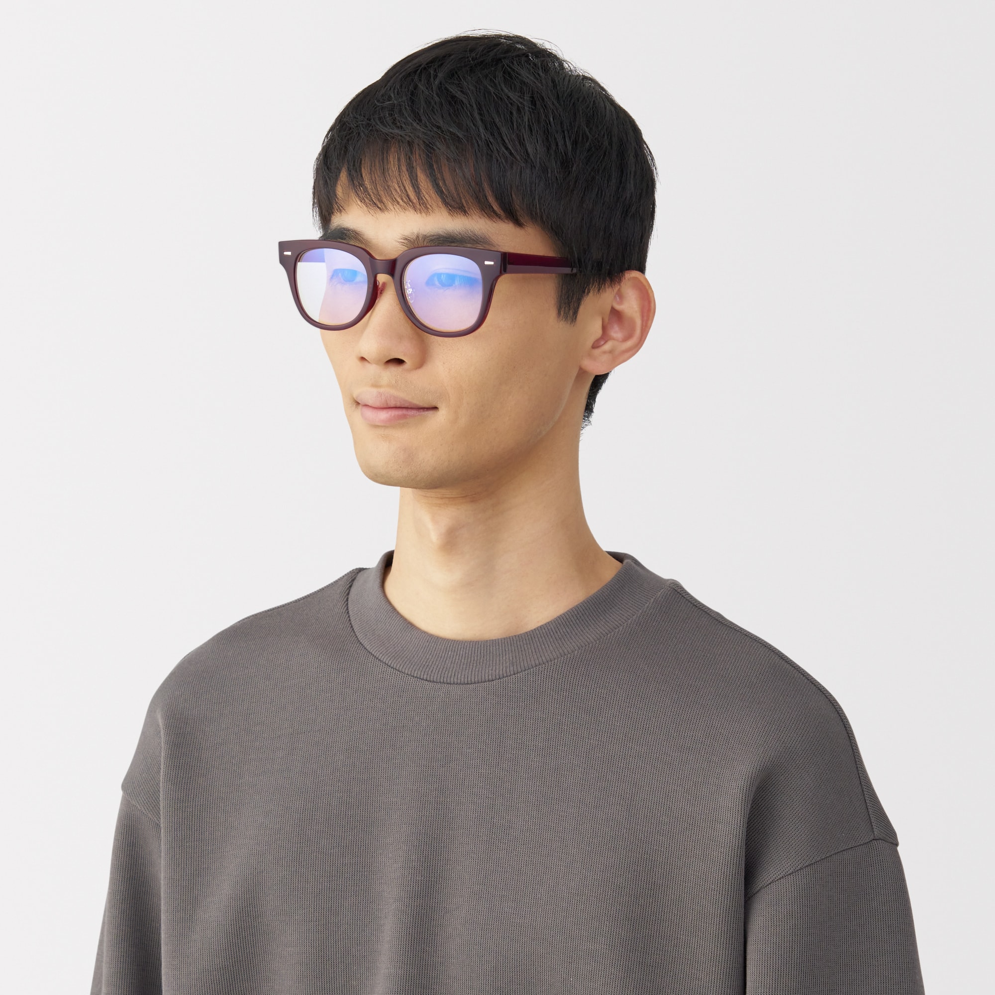 ブルーライト対応　ウェリントン型サングラス