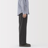 紳士　乾きやすいイージータックワイドパンツ