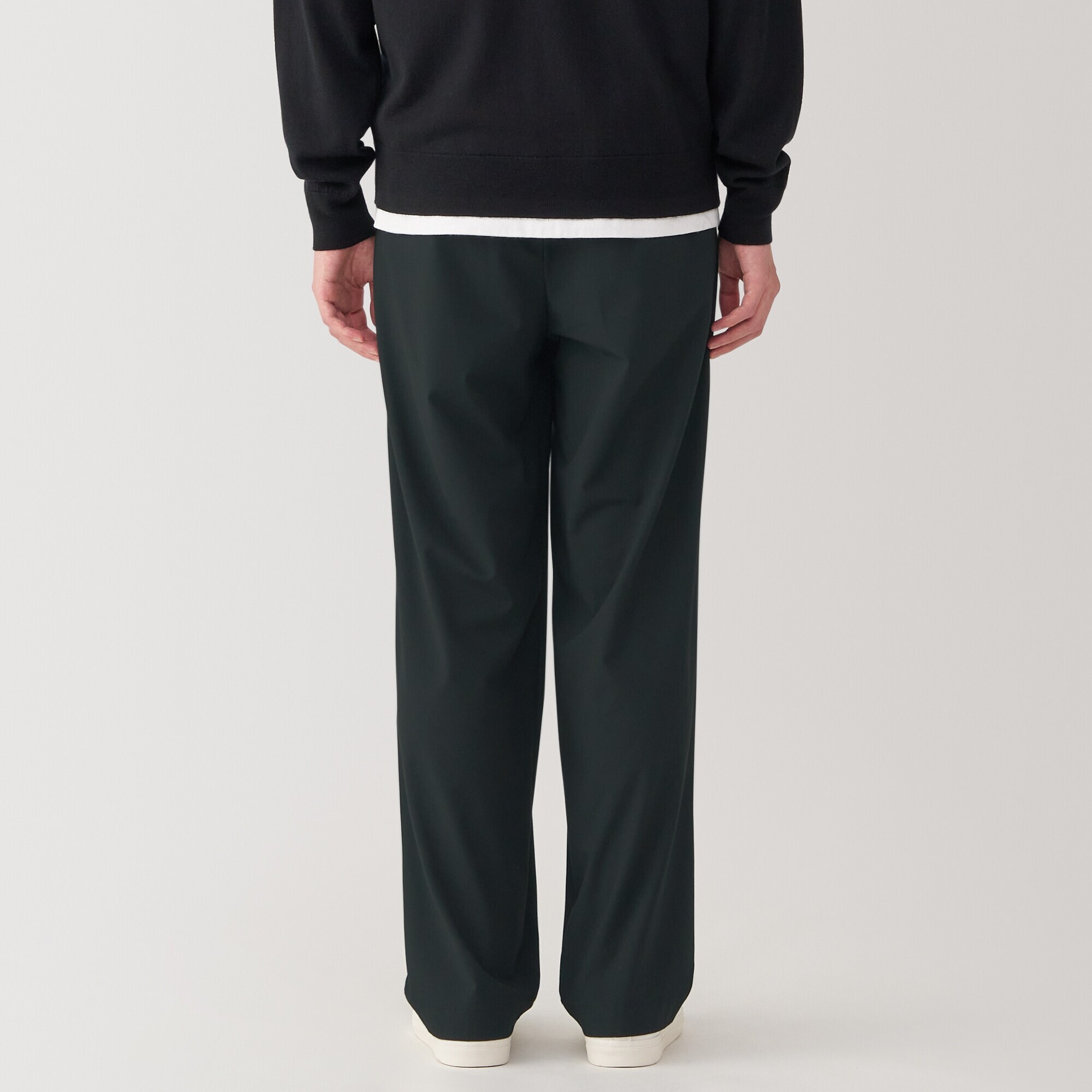 紳士　乾きやすいイージータックワイドパンツ