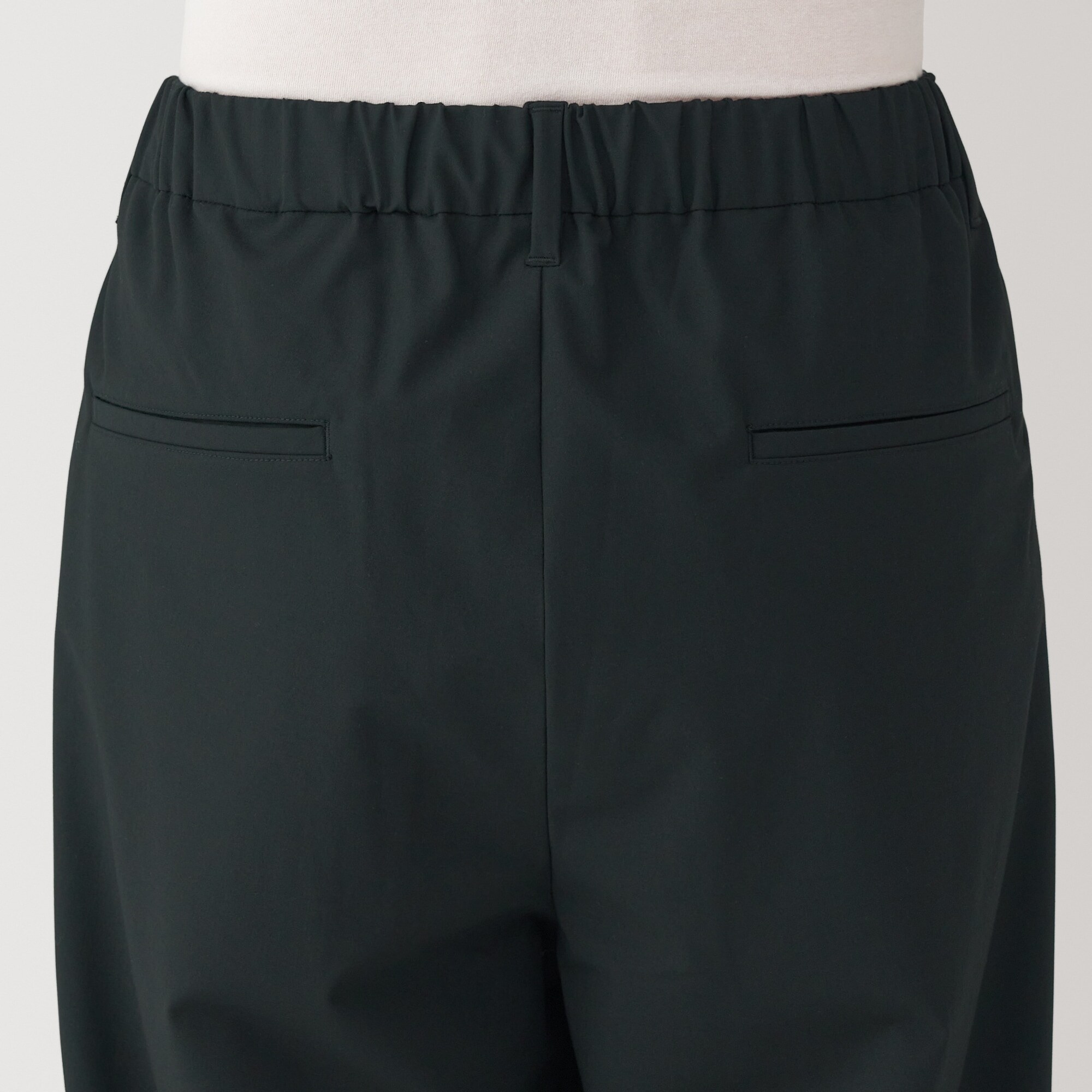 紳士　乾きやすいイージータックワイドパンツ