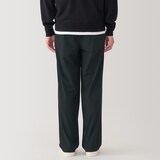 紳士　乾きやすいイージータックワイドパンツ