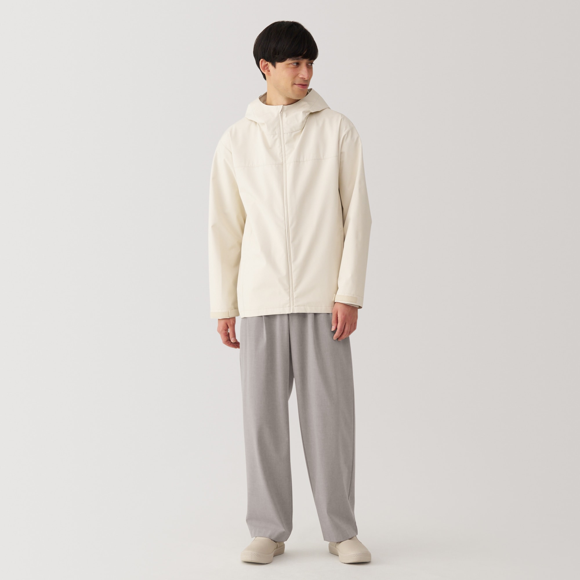 紳士　乾きやすいイージータックワイドパンツ