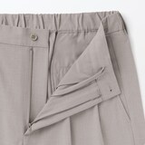 紳士　乾きやすいイージータックワイドパンツ