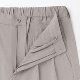 紳士　乾きやすいイージータックワイドパンツ