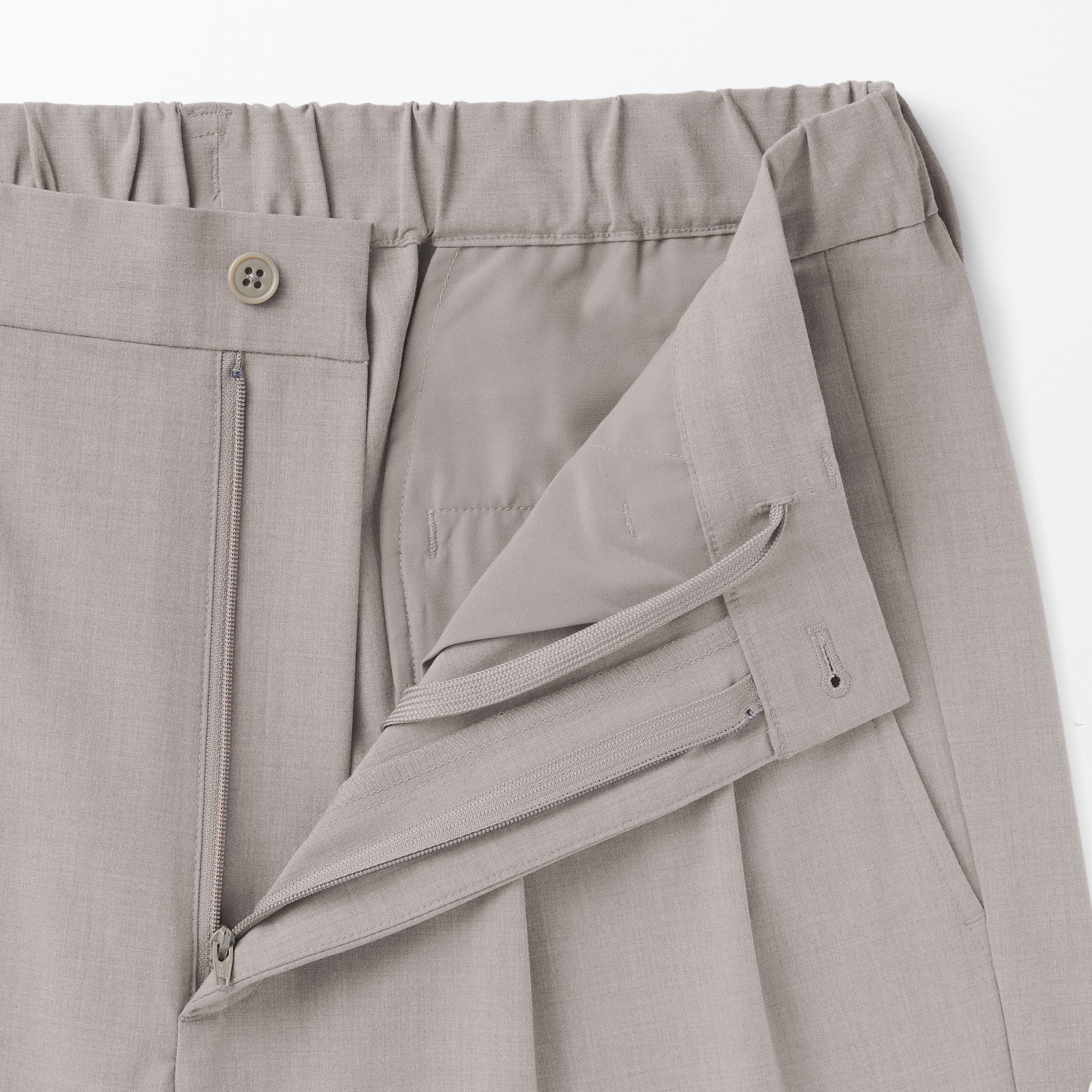 紳士　乾きやすいイージータックワイドパンツ