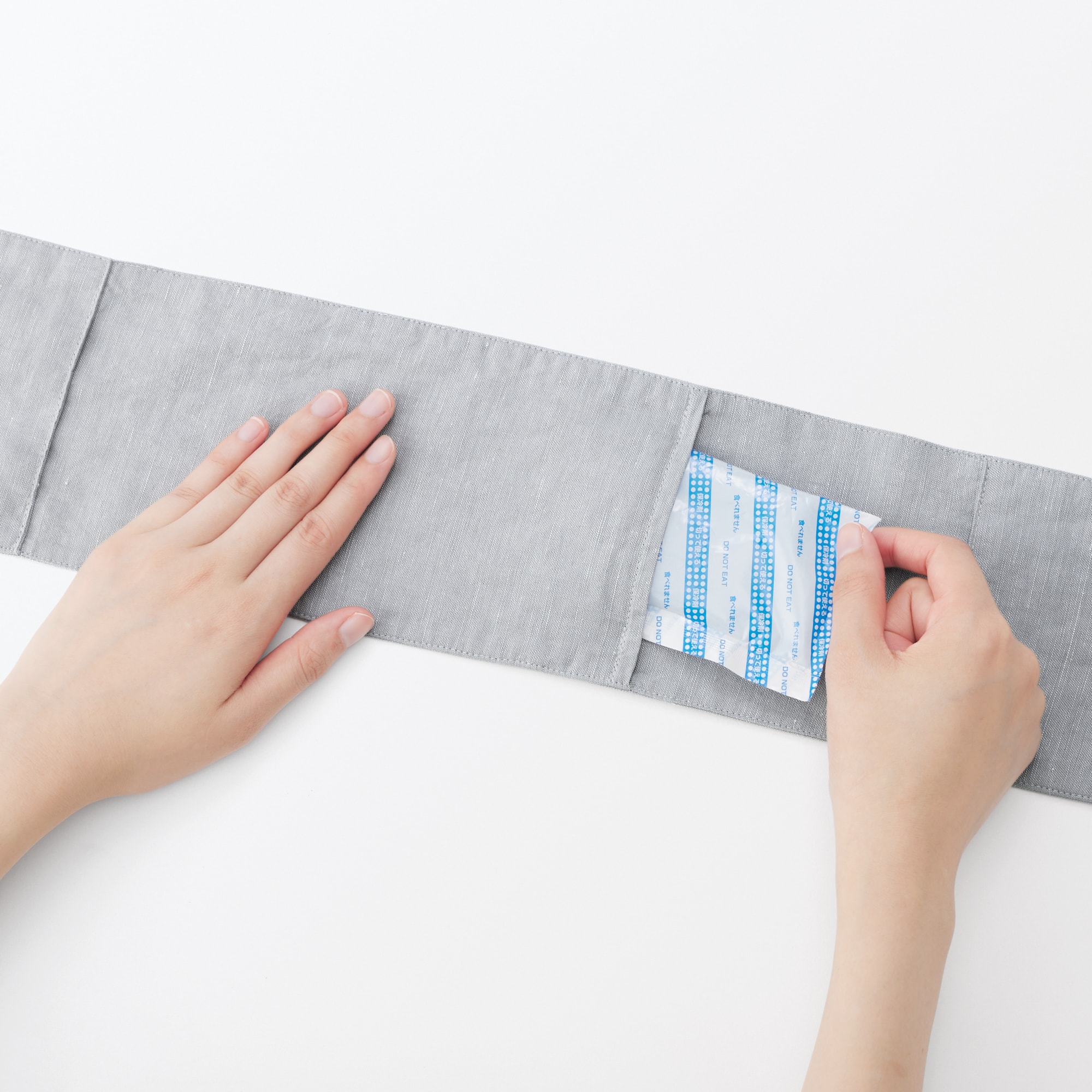 ＵＶカット　ヘンプコットン　ポケット付きスカーフ