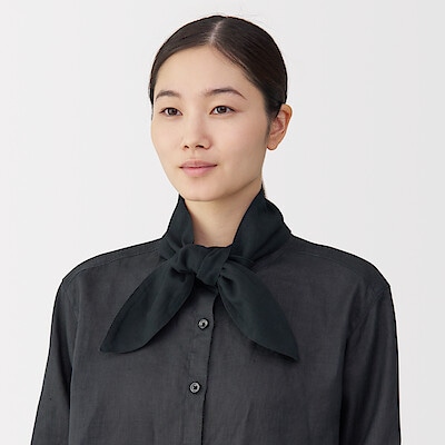 ＵＶカット　ヘンプコットン　ポケット付きスカーフ