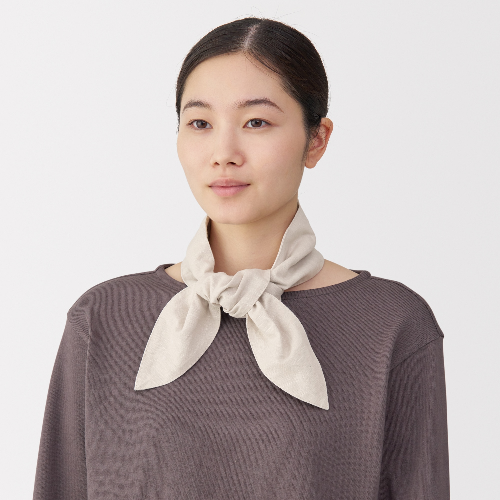 ＵＶカット　ヘンプコットン　ポケット付きスカーフ