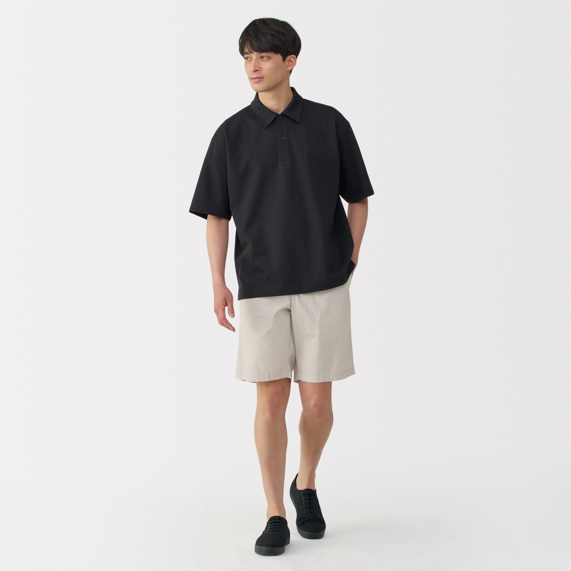 無印良品ショートパンツ 無印良品 パンツ 紳士 洗いざらしブロードイージーショート