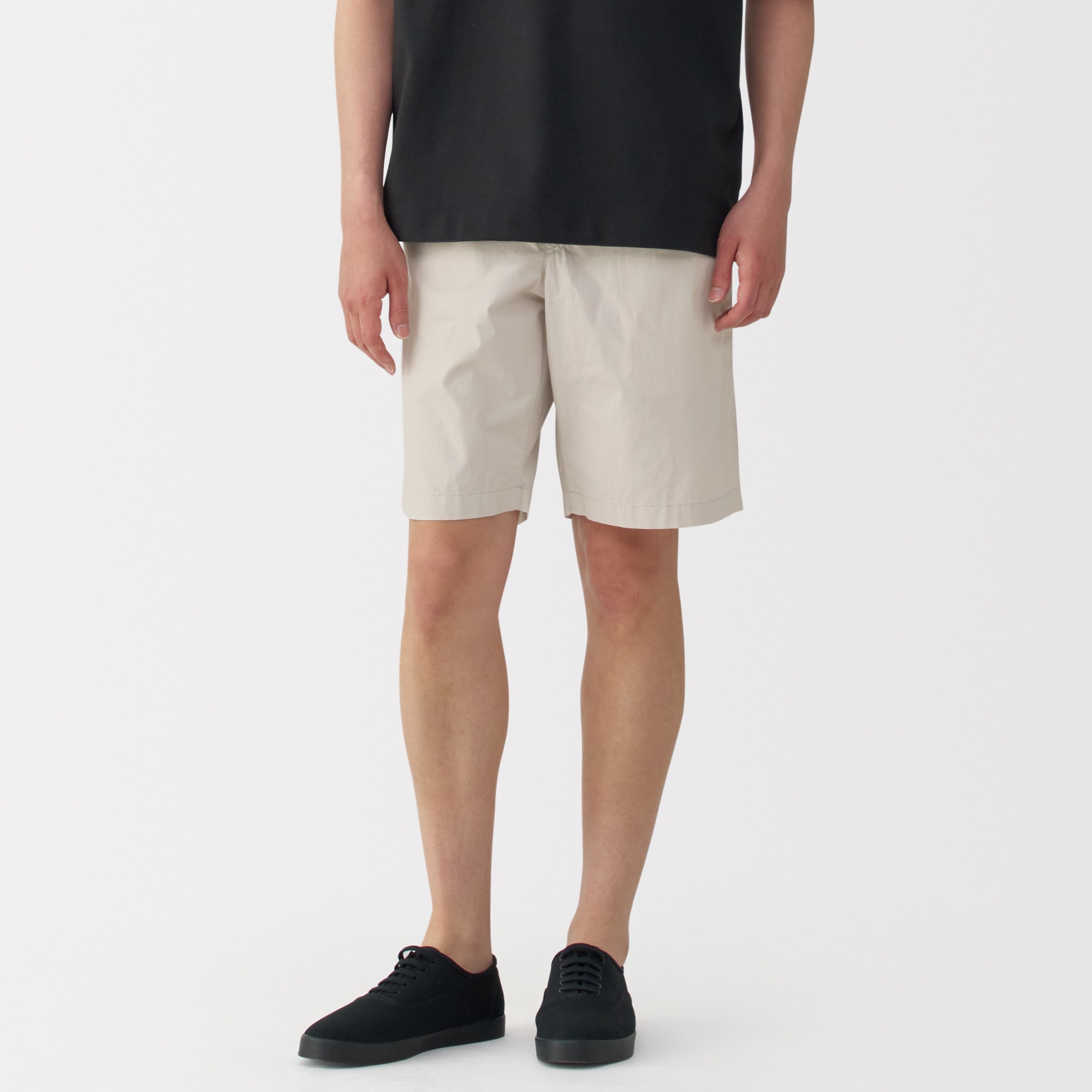 紳士　洗いざらしブロードイージーショートパンツ