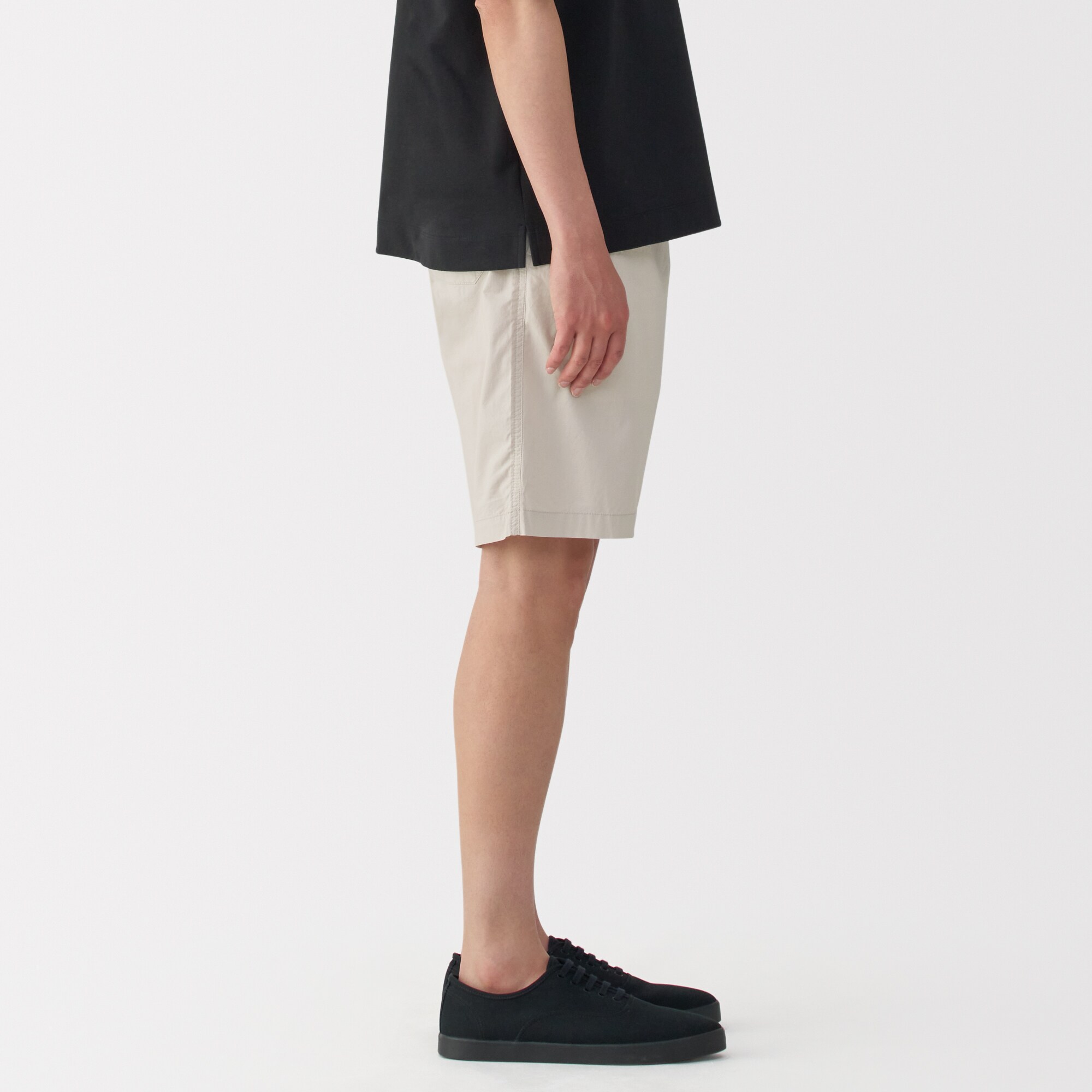 紳士　洗いざらしブロードイージーショートパンツ