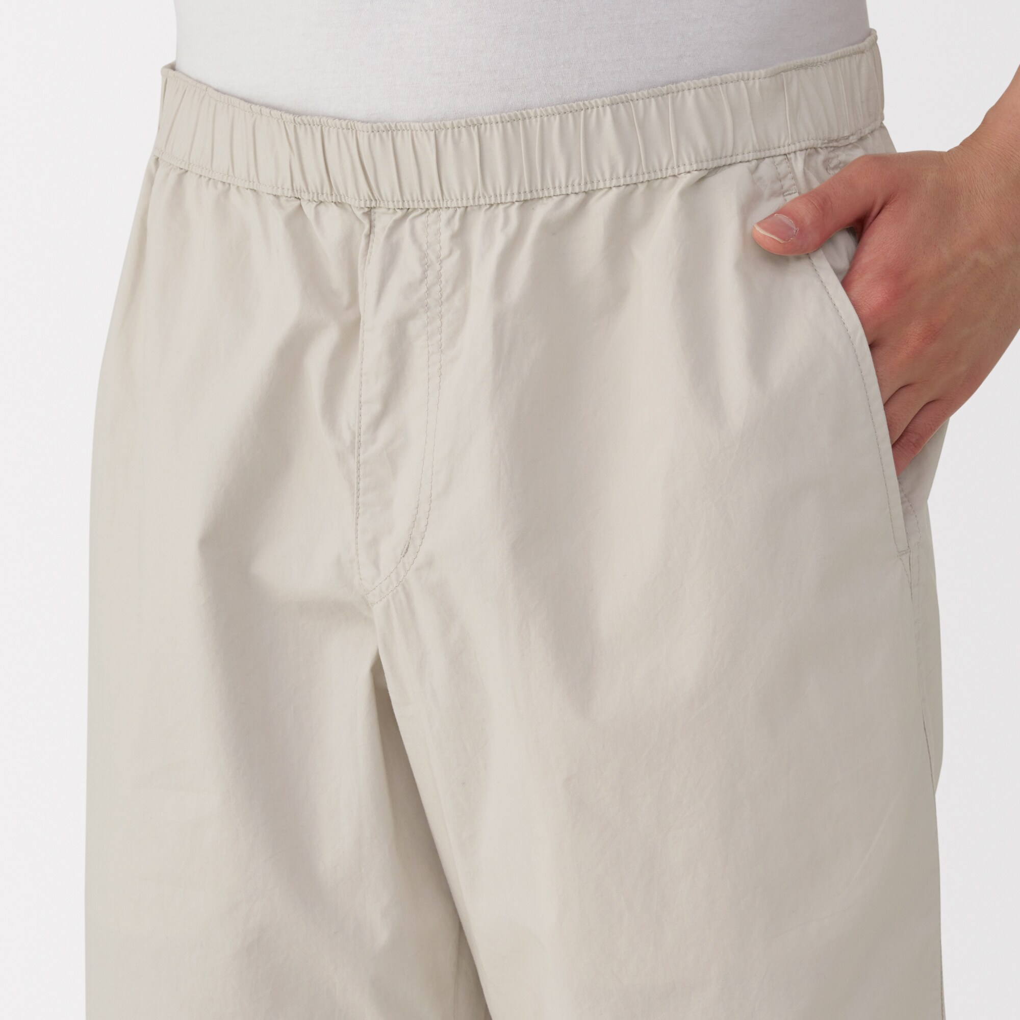 紳士　洗いざらしブロードイージーショートパンツ