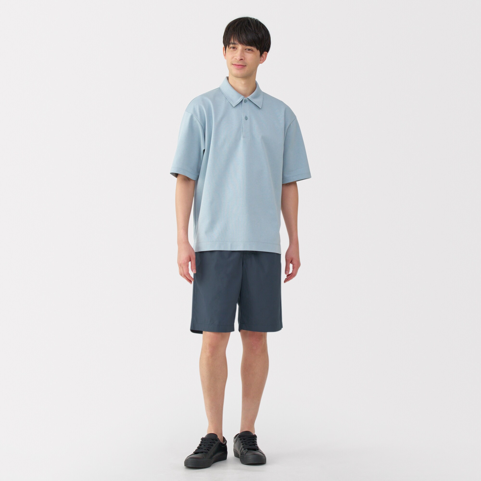 紳士　洗いざらしブロードイージーショートパンツ