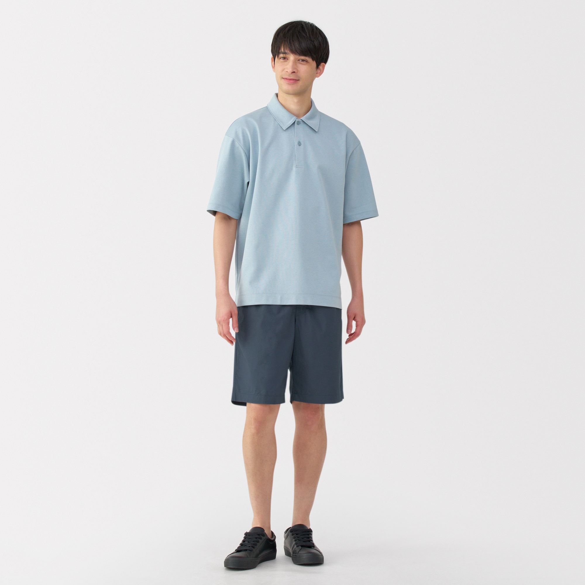 紳士　洗いざらしブロードイージーショートパンツ