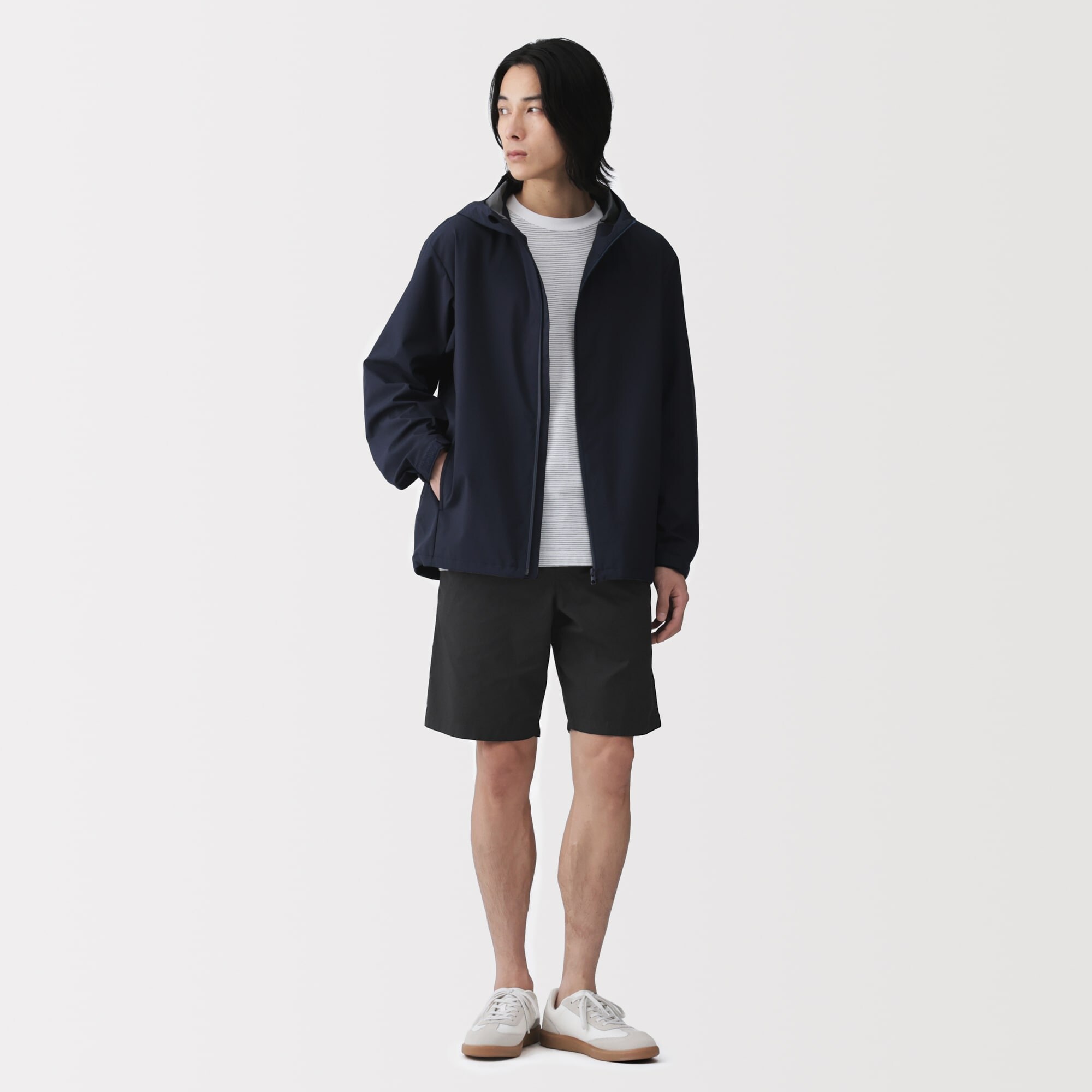 紳士　洗いざらしブロードイージーショートパンツ