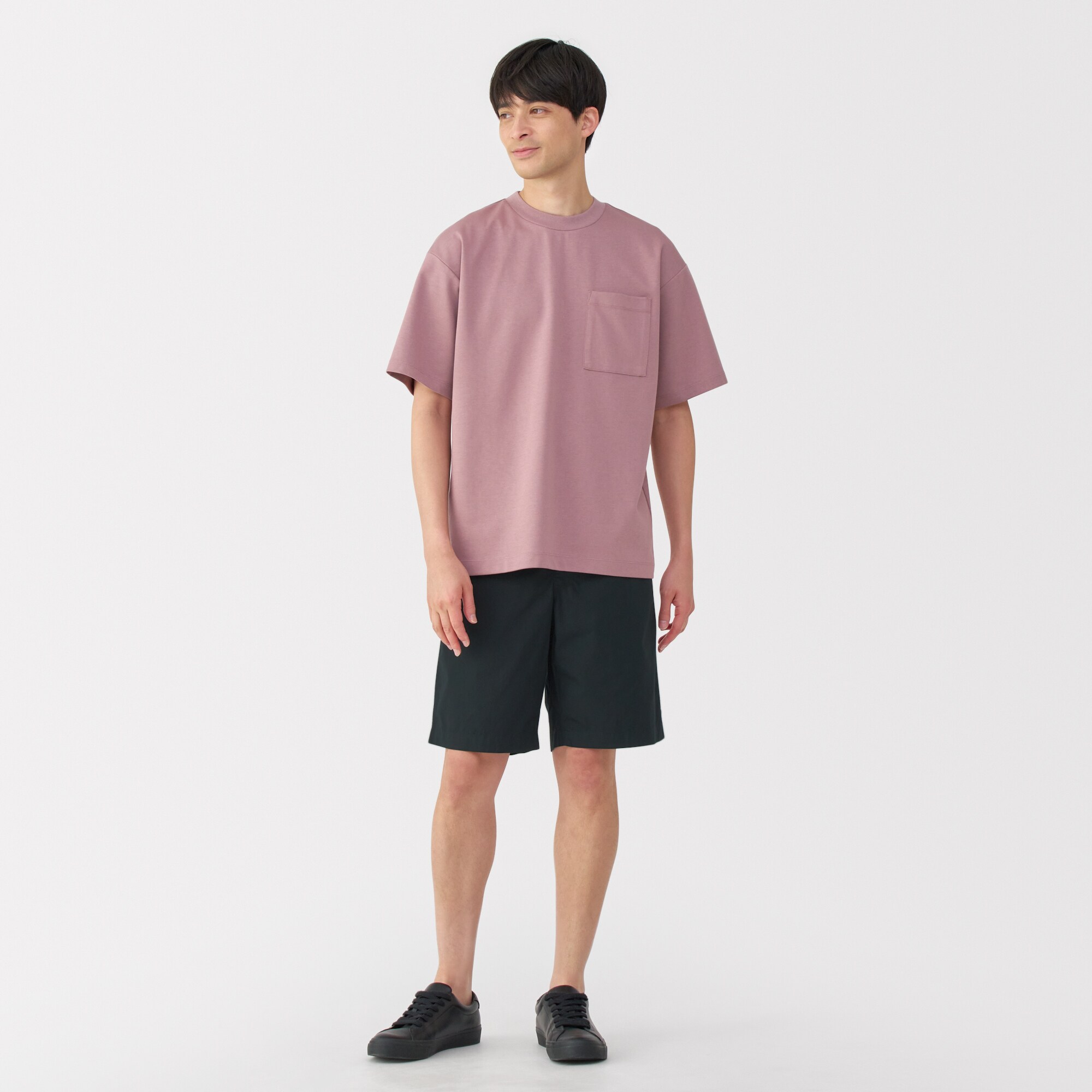 紳士　洗いざらしブロードイージーショートパンツ