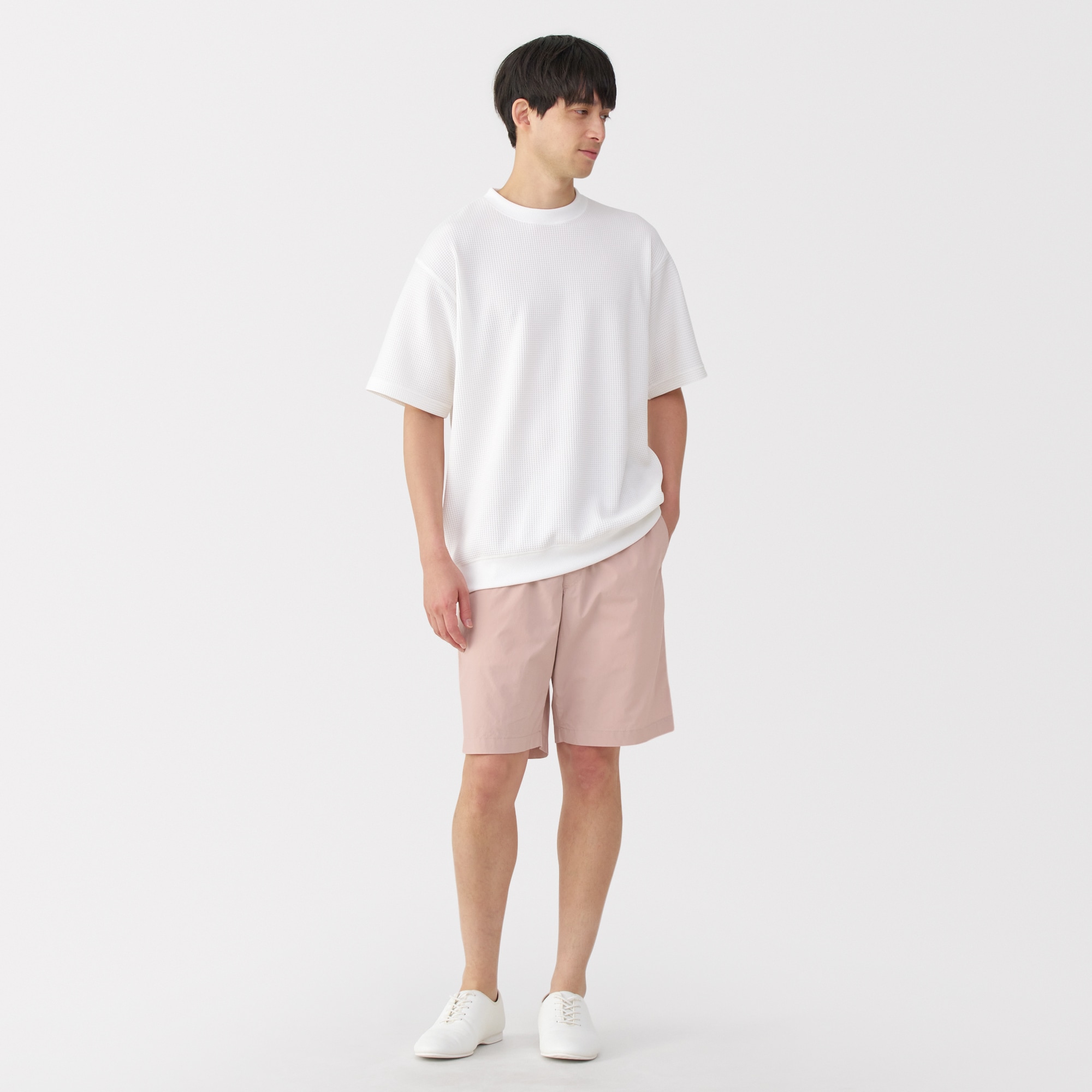 紳士　洗いざらしブロードイージーショートパンツ