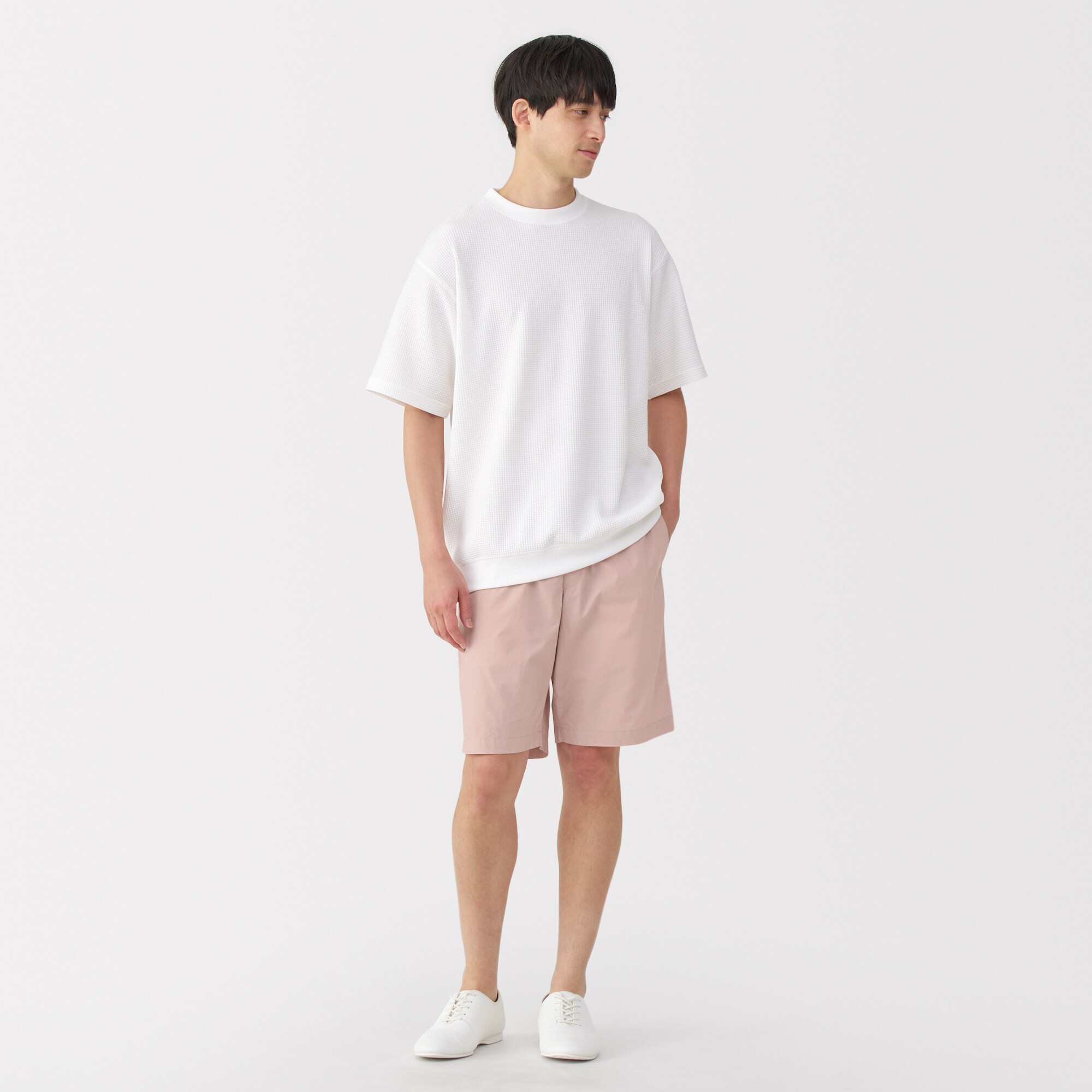 紳士　洗いざらしブロードイージーショートパンツ